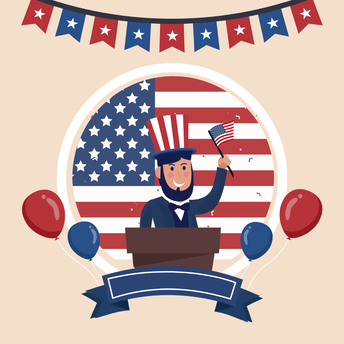 President's Day Images Clipart Template