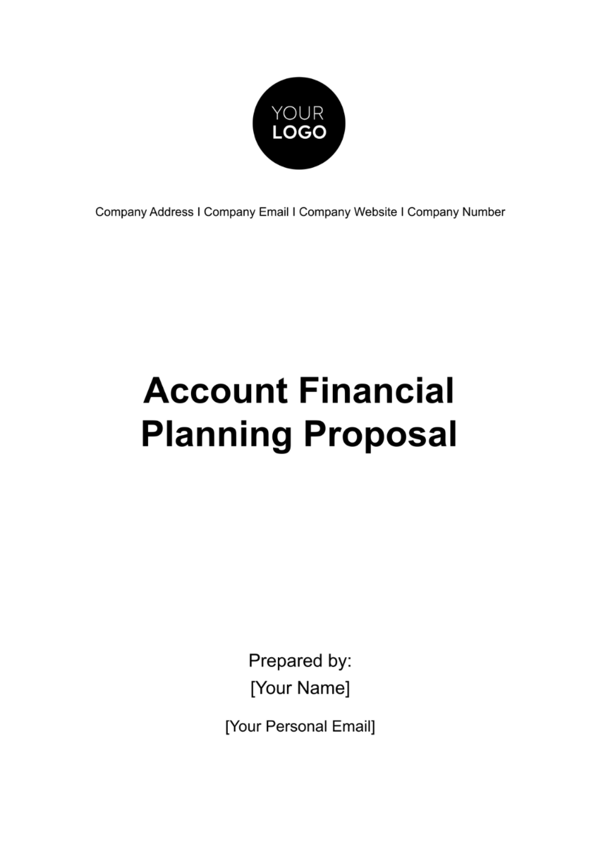 Free Account Financial Planning Proposal Template