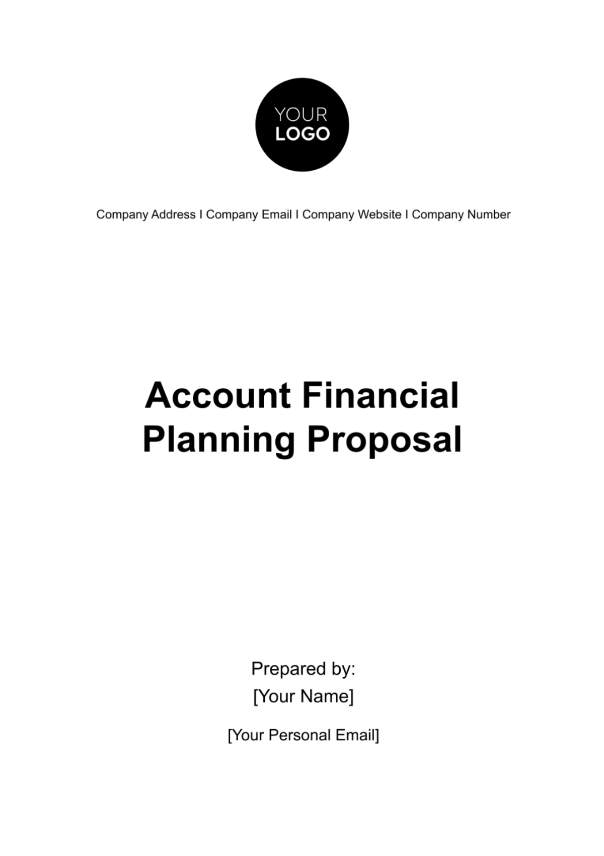 Account Financial Planning Proposal Template - Edit Online & Download