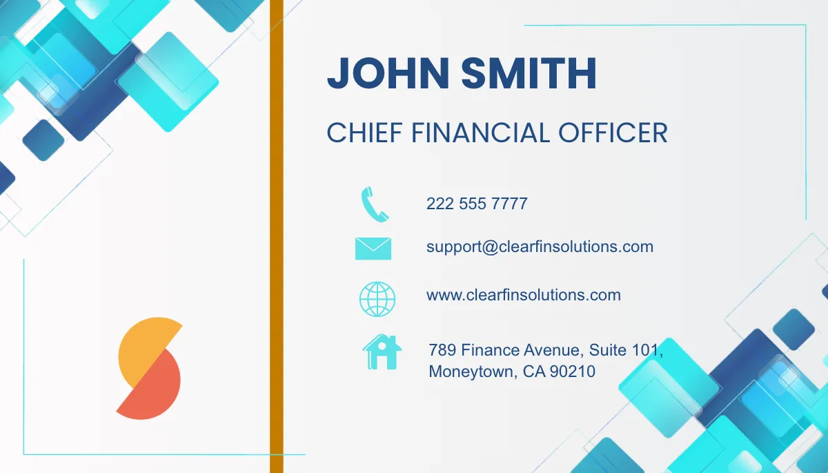 Free Accounting Software Specialist Business Card Template to Edit Online