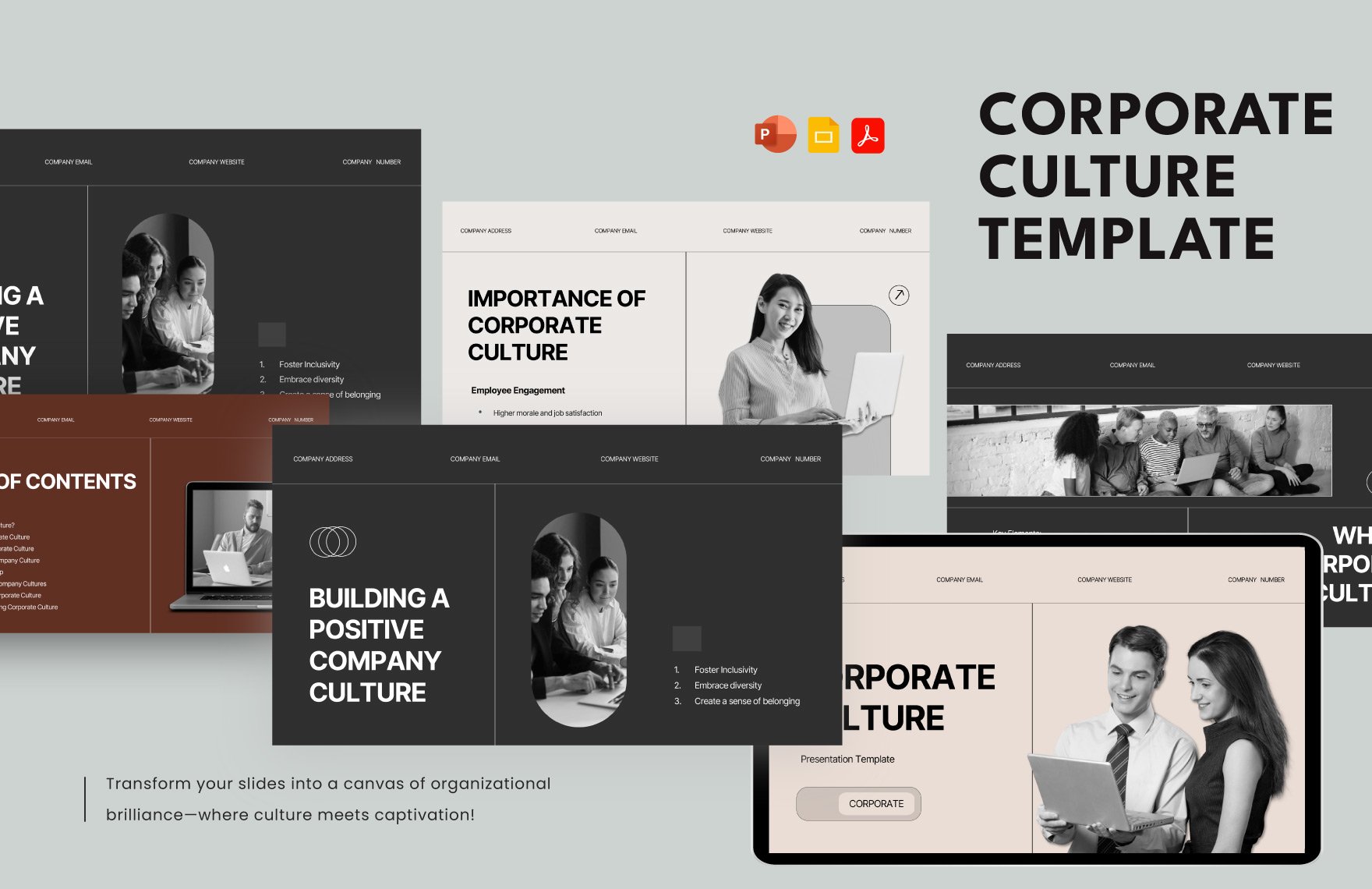 Free Corporate Culture Template in PDF, PowerPoint, Google Slides