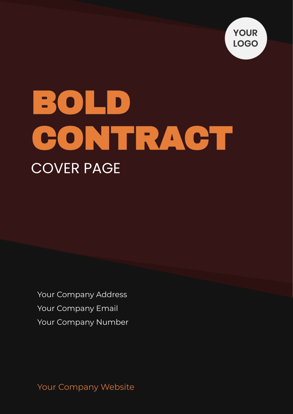 Bold Contract Cover Page