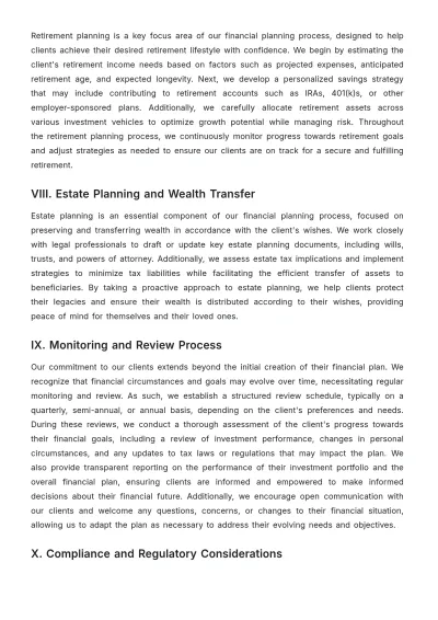 Free Account Financial Planning Protocol Template to Edit Online