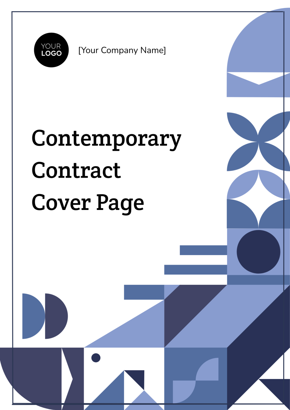 Contemporary Contract Cover Page Template