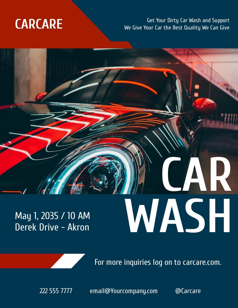 Car Wash Flyer Templates In Microsoft Publisher