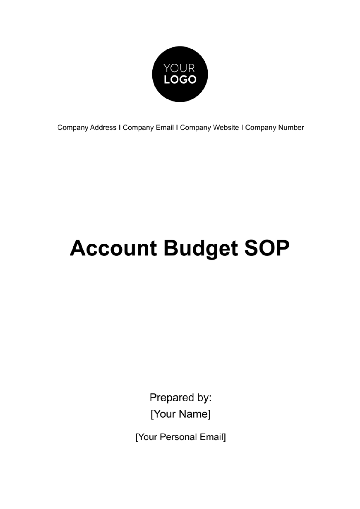Account Budget SOP Template