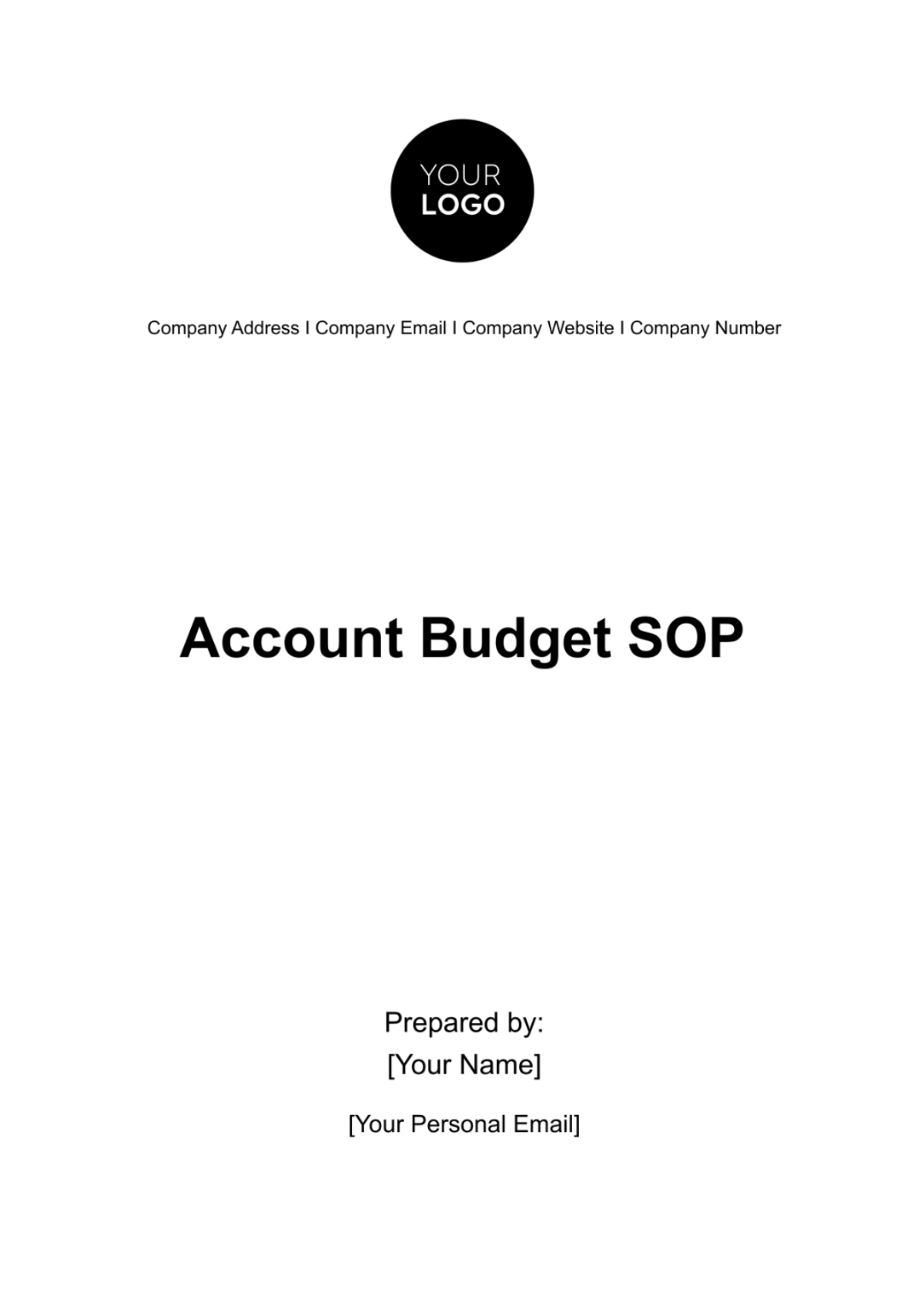 Account Budget SOP Template