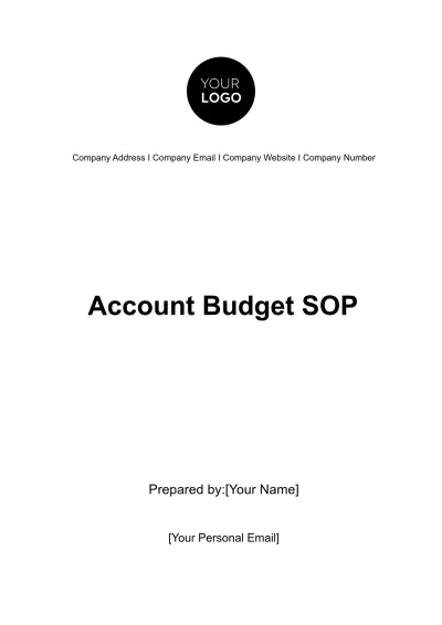 Free Account Budget SOP Template to Edit Online