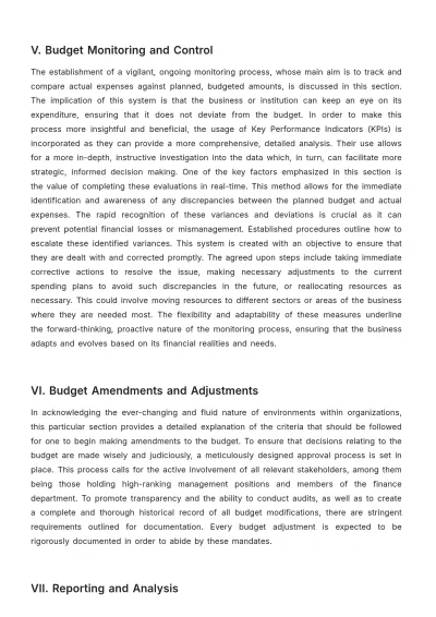 Free Account Budget SOP Template to Edit Online