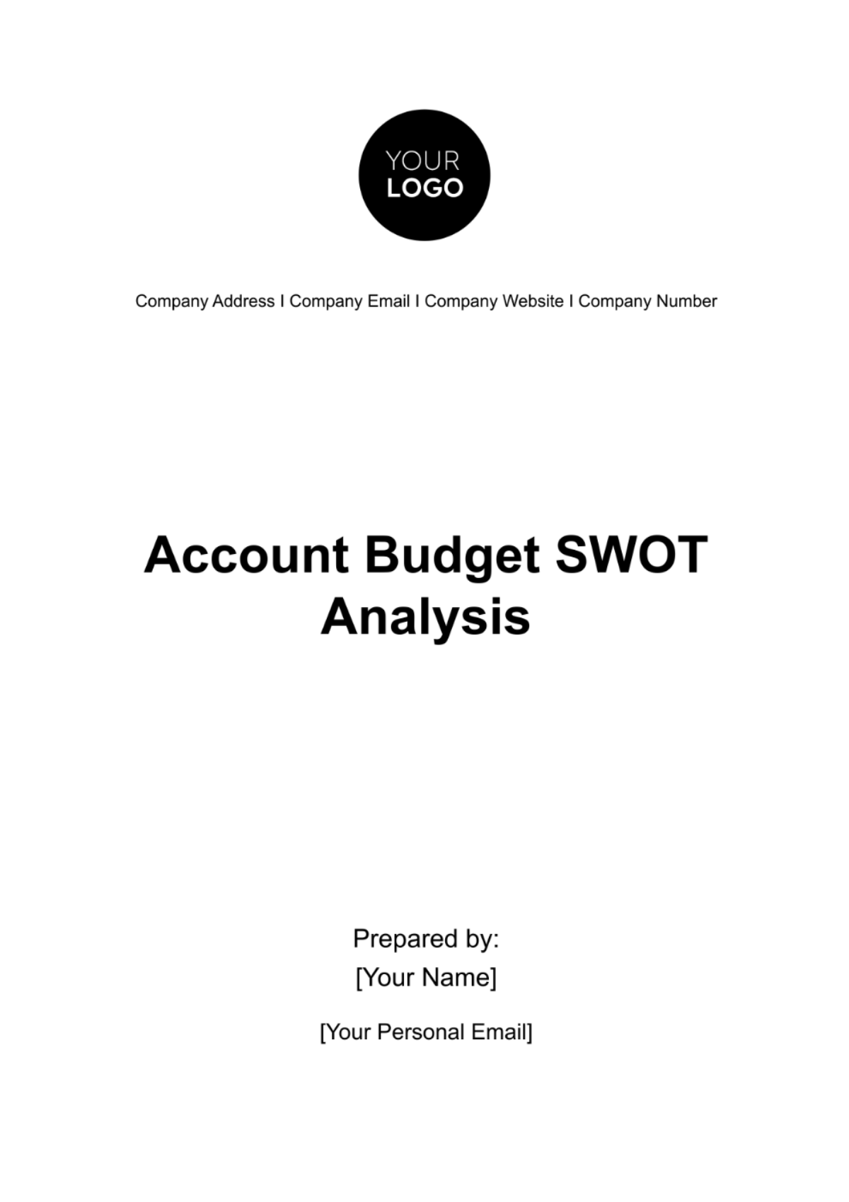 Account Budget SWOT Analysis Template
