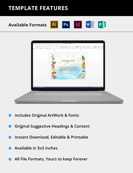 Free Beach Wedding Wishing Well Card Template to Edit Online