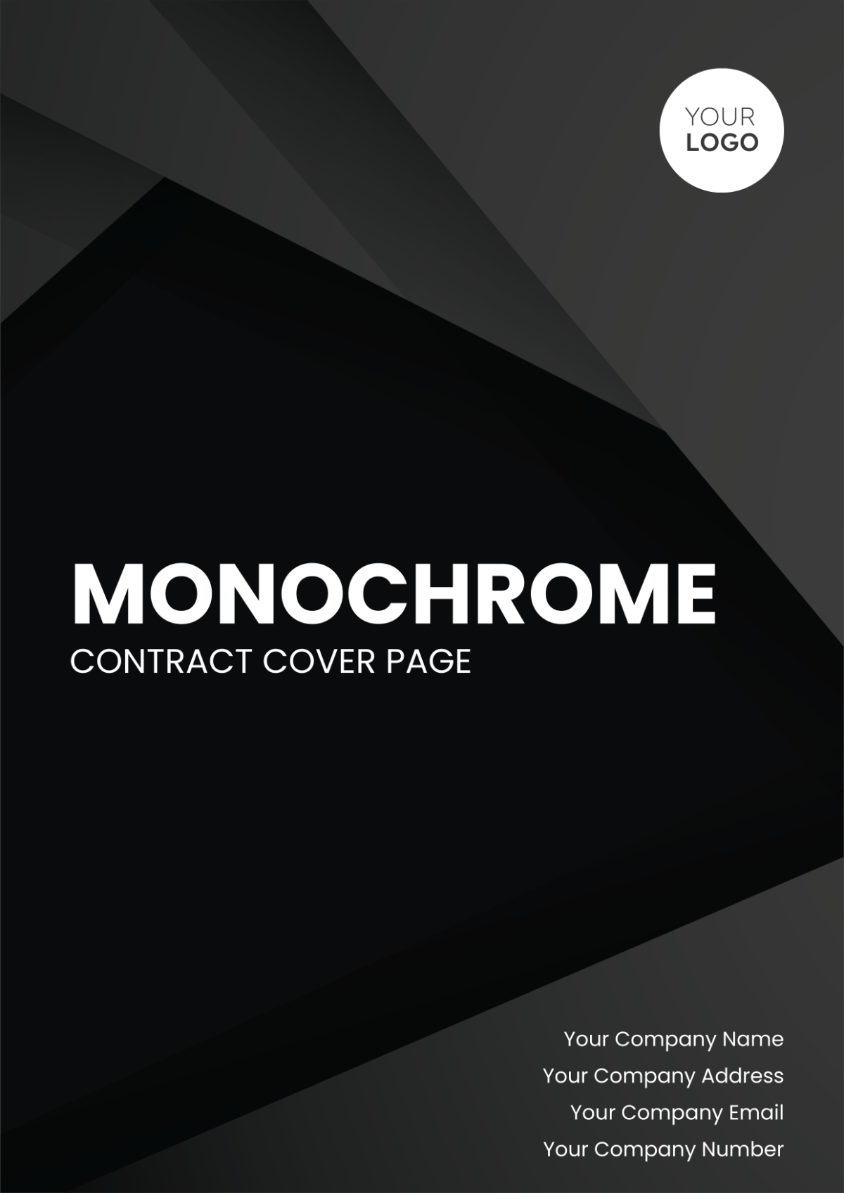 Monochrome Contract Cover Page