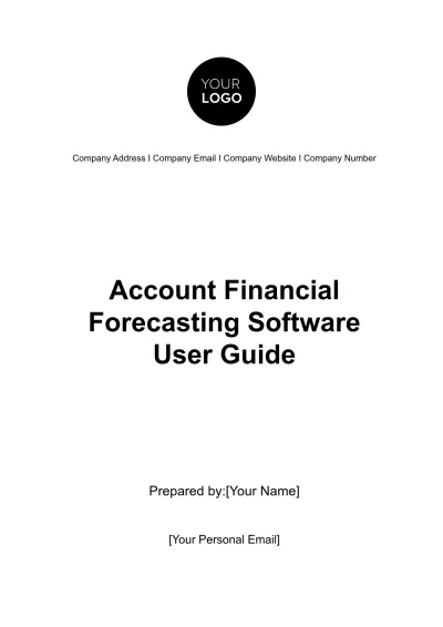 Free Account Financial Forecasting Software User Guide Template to Edit Online