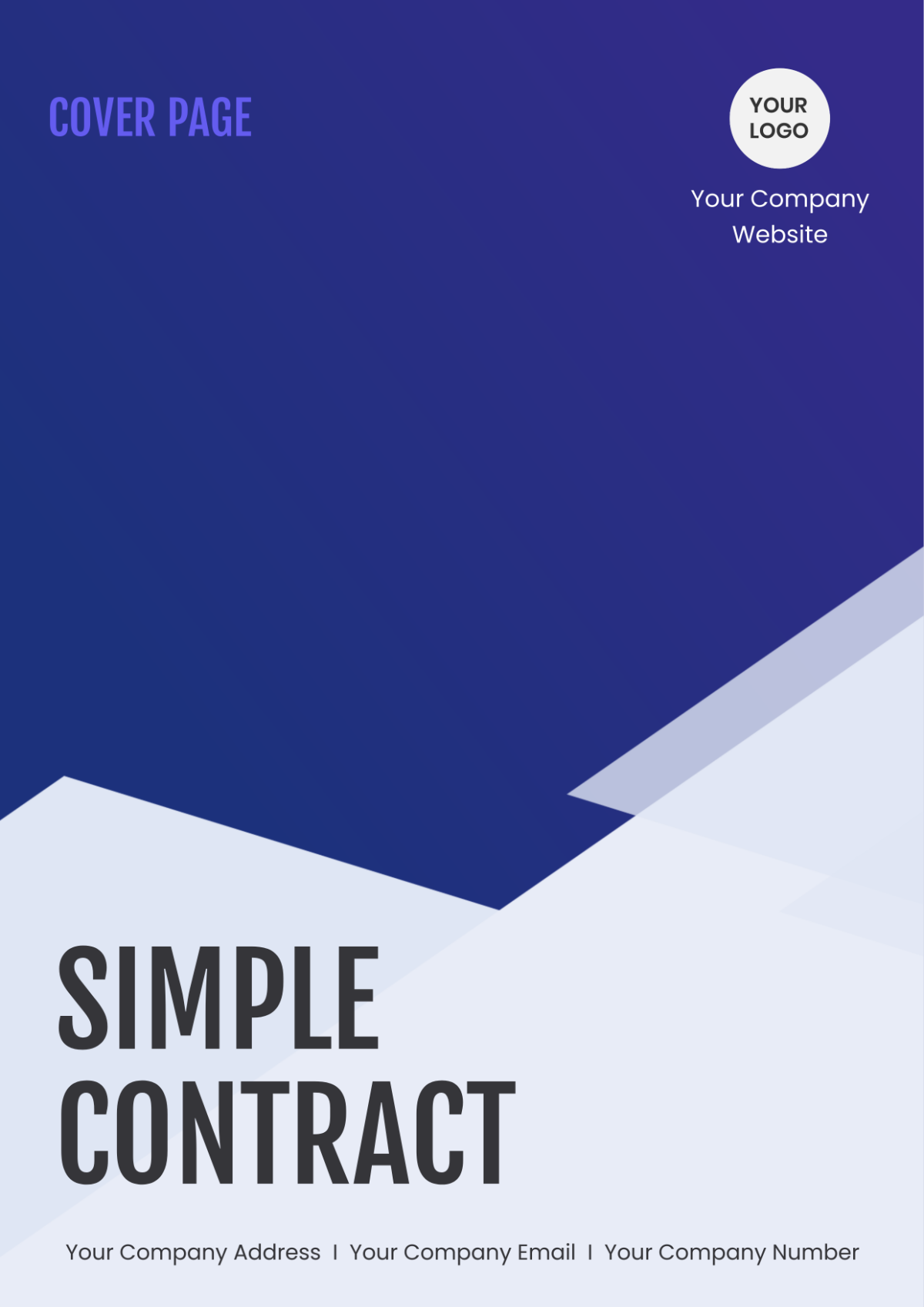 Free Simple Contract Cover Page Template - Edit Online & Download ...