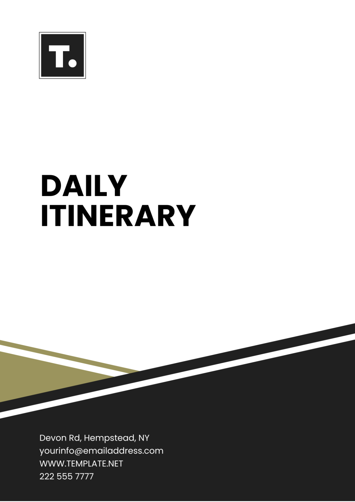 Daily Itinerary Template - Edit Online & Download