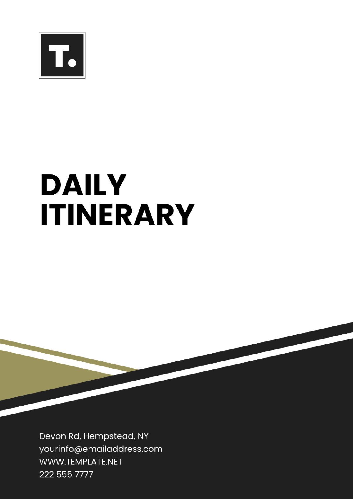 Free Daily Itinerary Template To Edit Online