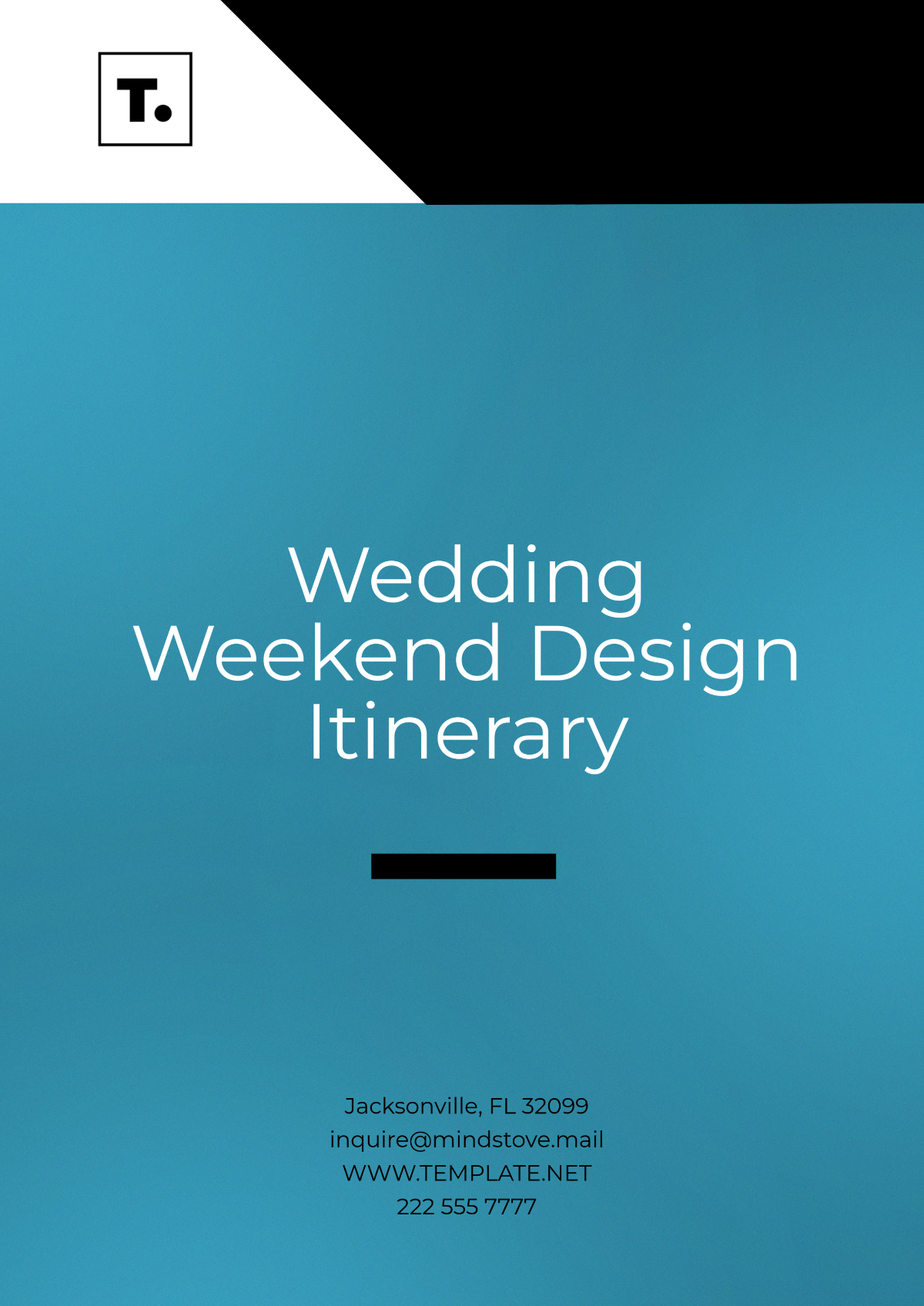 Wedding Weekend Design Itinerary Template - Edit Online & Download