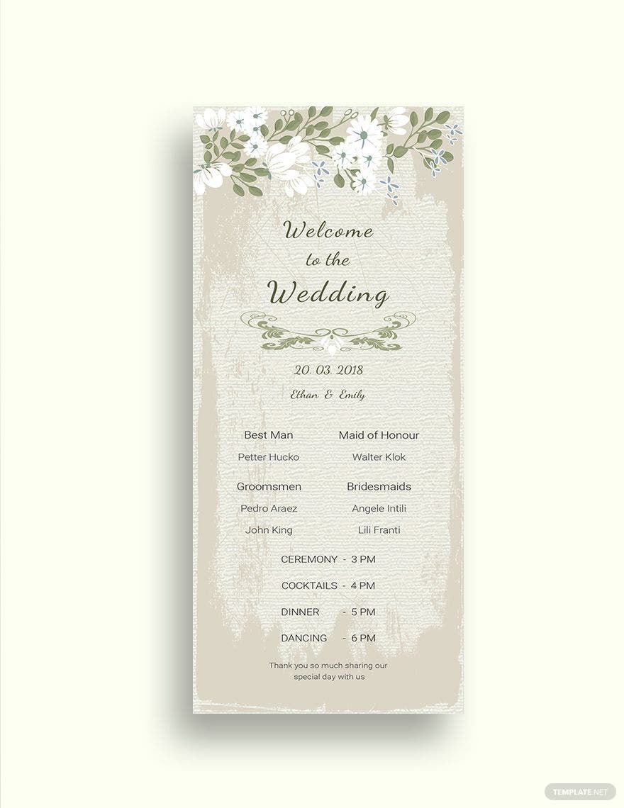 vintage-wedding-program-card