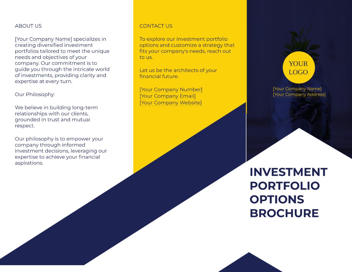 Investment Portfolio Options Brochure Template