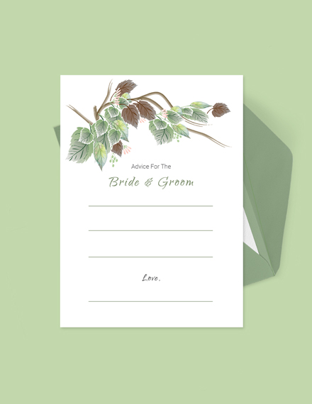 Free Fall Wedding Advice Card Template to Edit Online Free Fall Wedding Advice Card Template to Edit Online