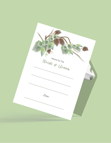 Free Fall Wedding Advice Card Template to Edit Online Free Fall Wedding Advice Card Template to Edit Online