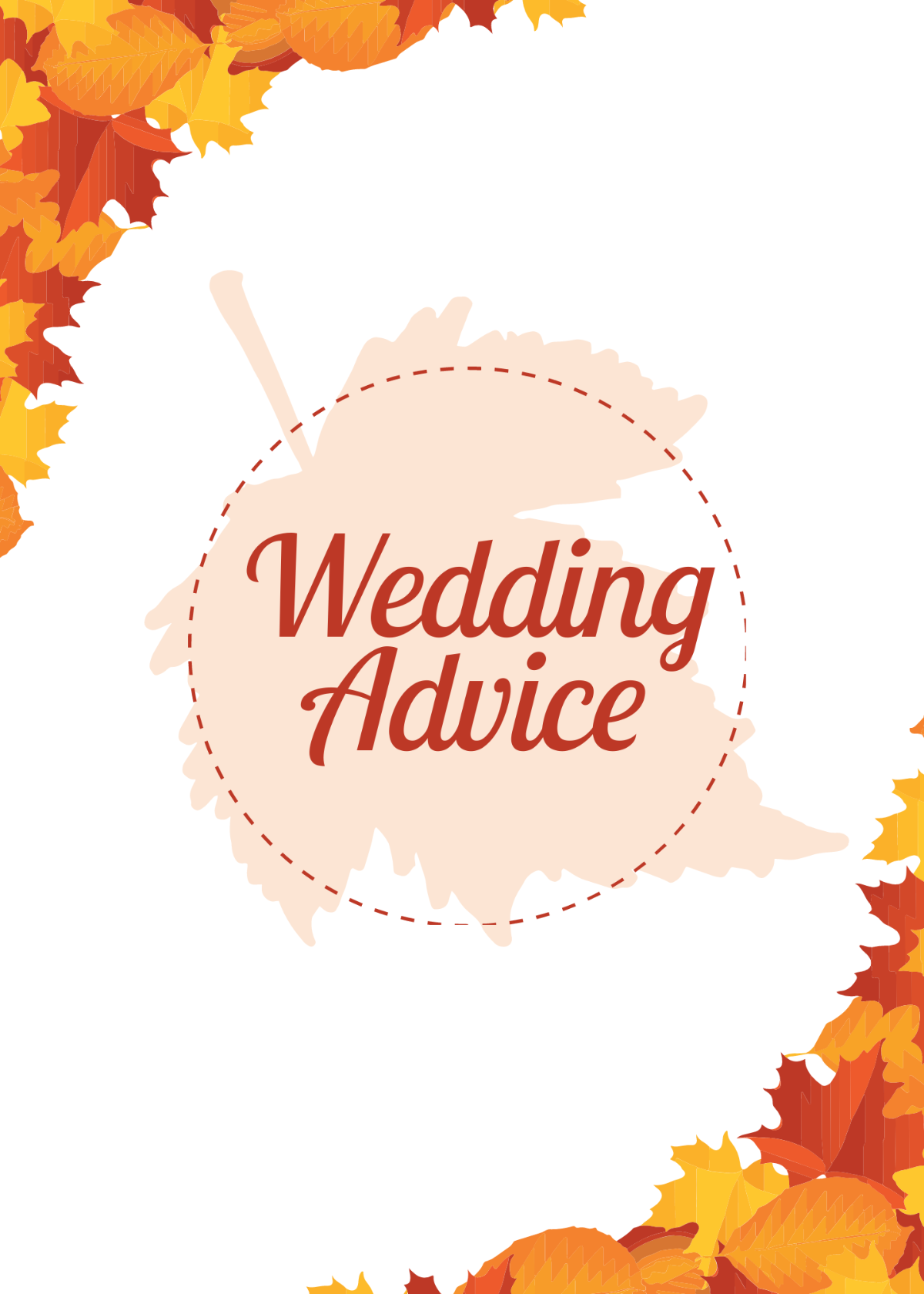 Fall Wedding Advice Card Template