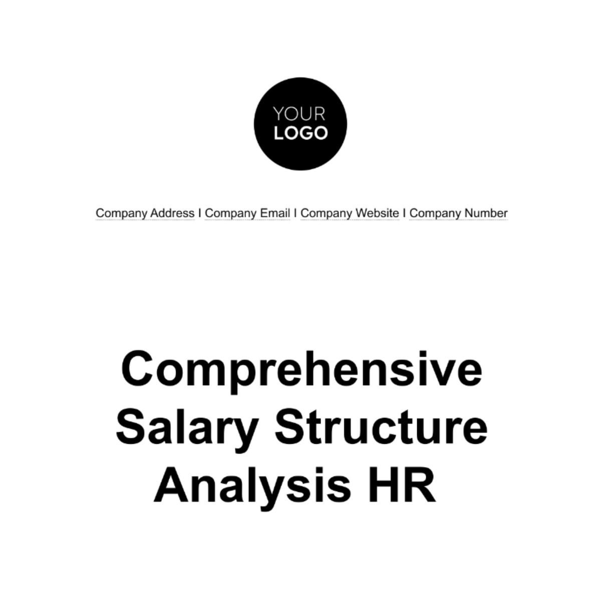 Comprehensive Salary Structure Analysis HR Template