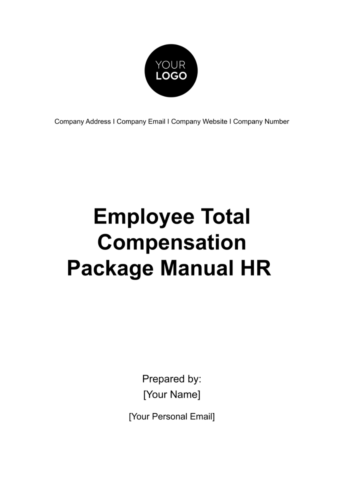 Employee Total Compensation Package Manual HR Template - Edit Online & Download