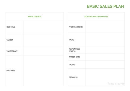 basic sales business plan