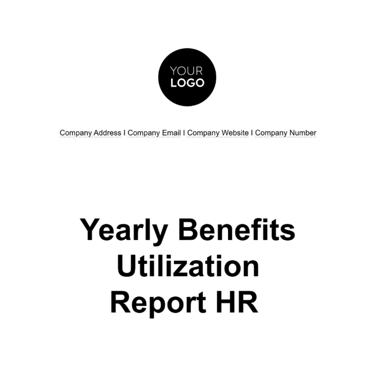 Free Yearly Benefits Utilization Report HR Template