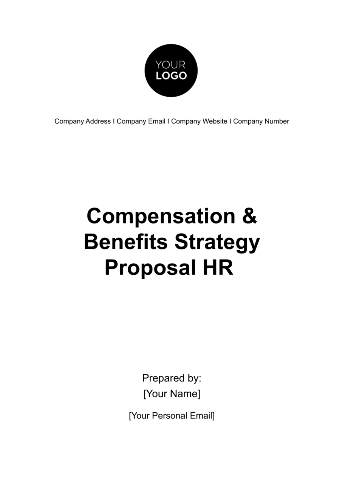 Compensation & Benefits Strategy Proposal HR Template - Edit Online & Download