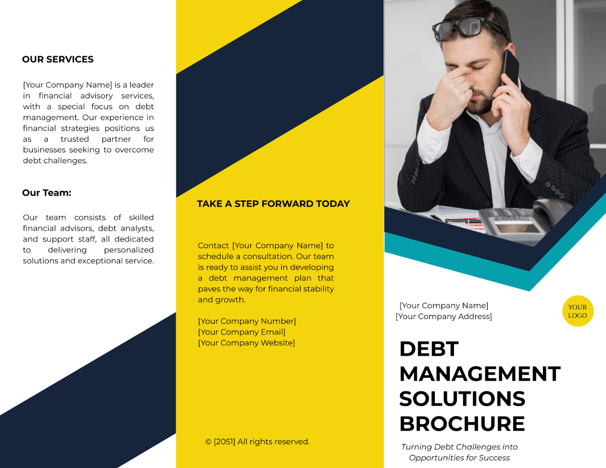 Debt Management Solutions Brochure Template