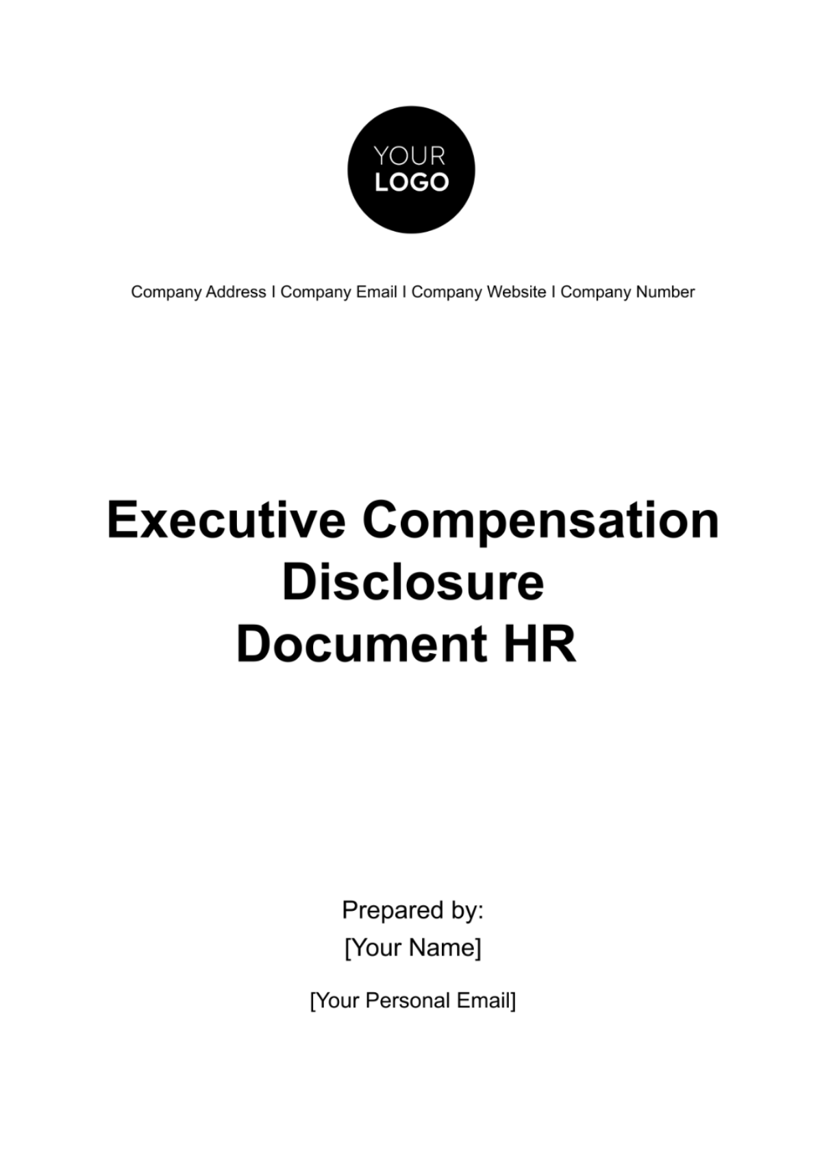 Executive Compensation Disclosure Document HR Template - Edit Online & Download