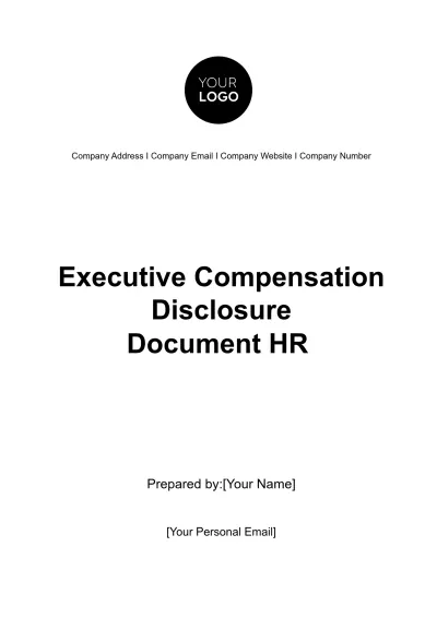 Free Executive Compensation Disclosure Document HR Template to Edit Online