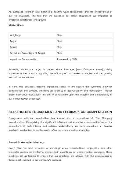 Free Executive Compensation Disclosure Document HR Template to Edit Online