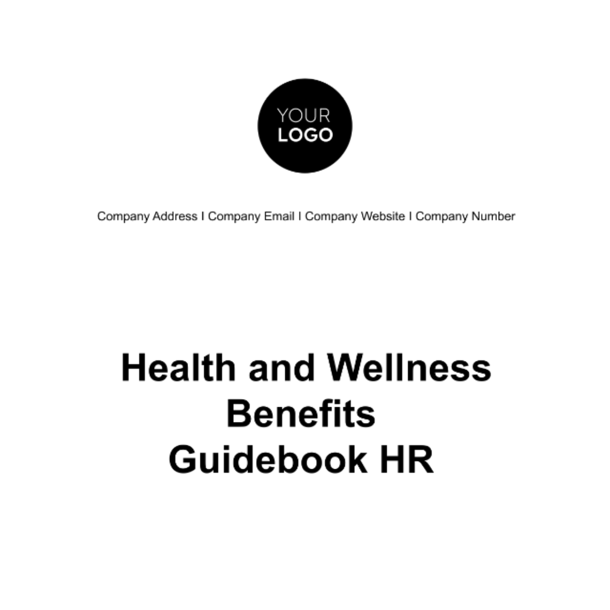 Health and Wellness Benefits Guidebook HR Template