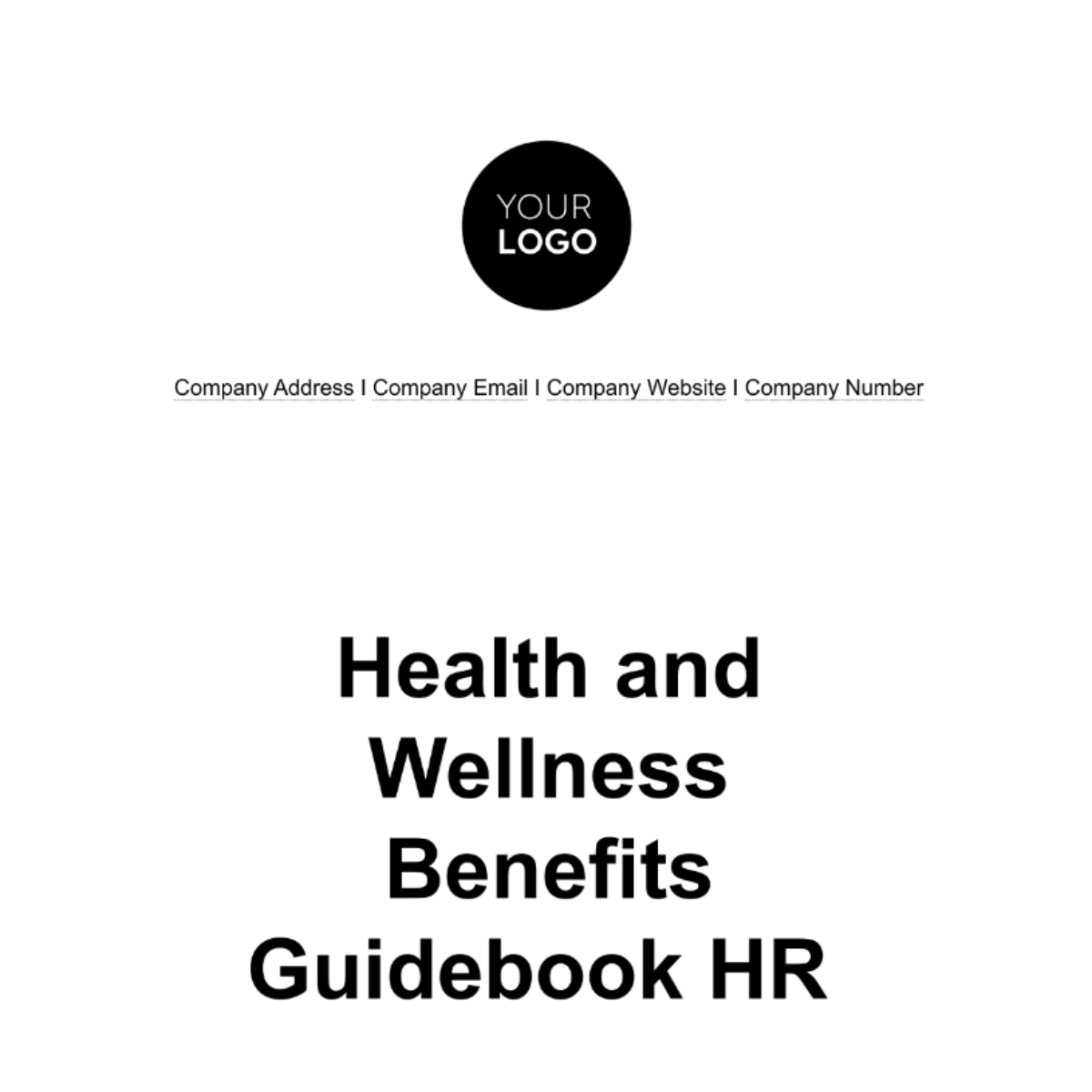 Health and Wellness Benefits Guidebook HR Template - Edit Online & Download