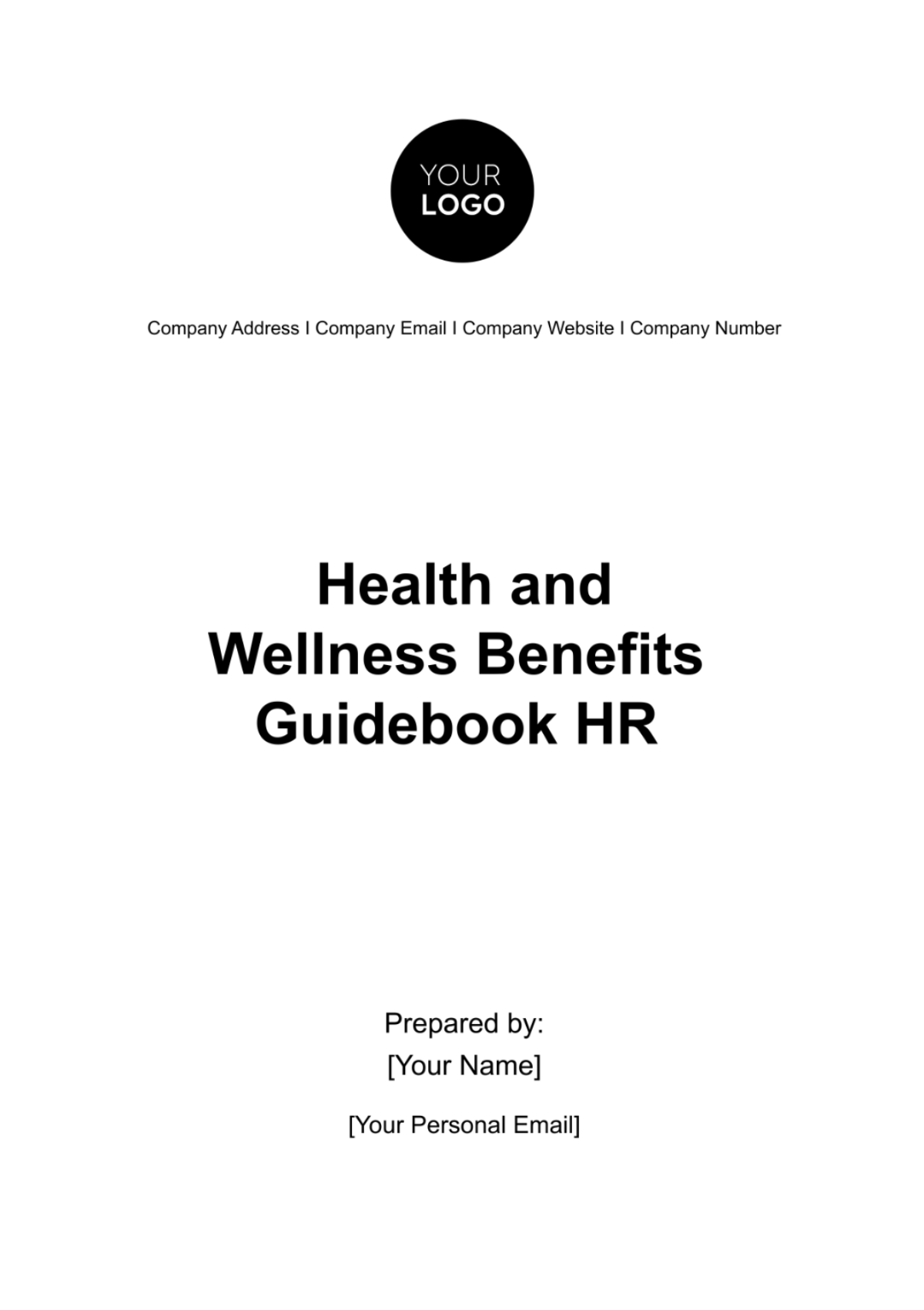 Health and Wellness Benefits Guidebook HR Template - Edit Online & Download