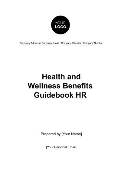 Free Health and Wellness Benefits Guidebook HR Template to Edit Online