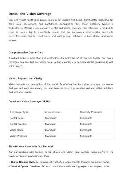 Free Health and Wellness Benefits Guidebook HR Template to Edit Online