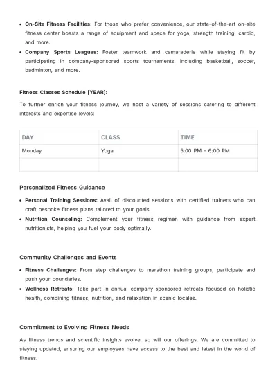 Free Health and Wellness Benefits Guidebook HR Template to Edit Online