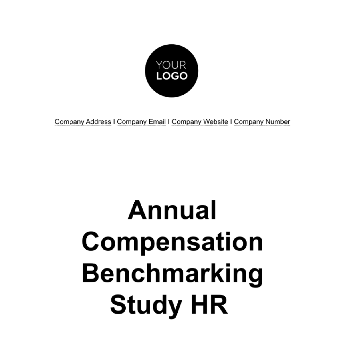 Annual Compensation Benchmarking Study HR Template - Edit Online & Download