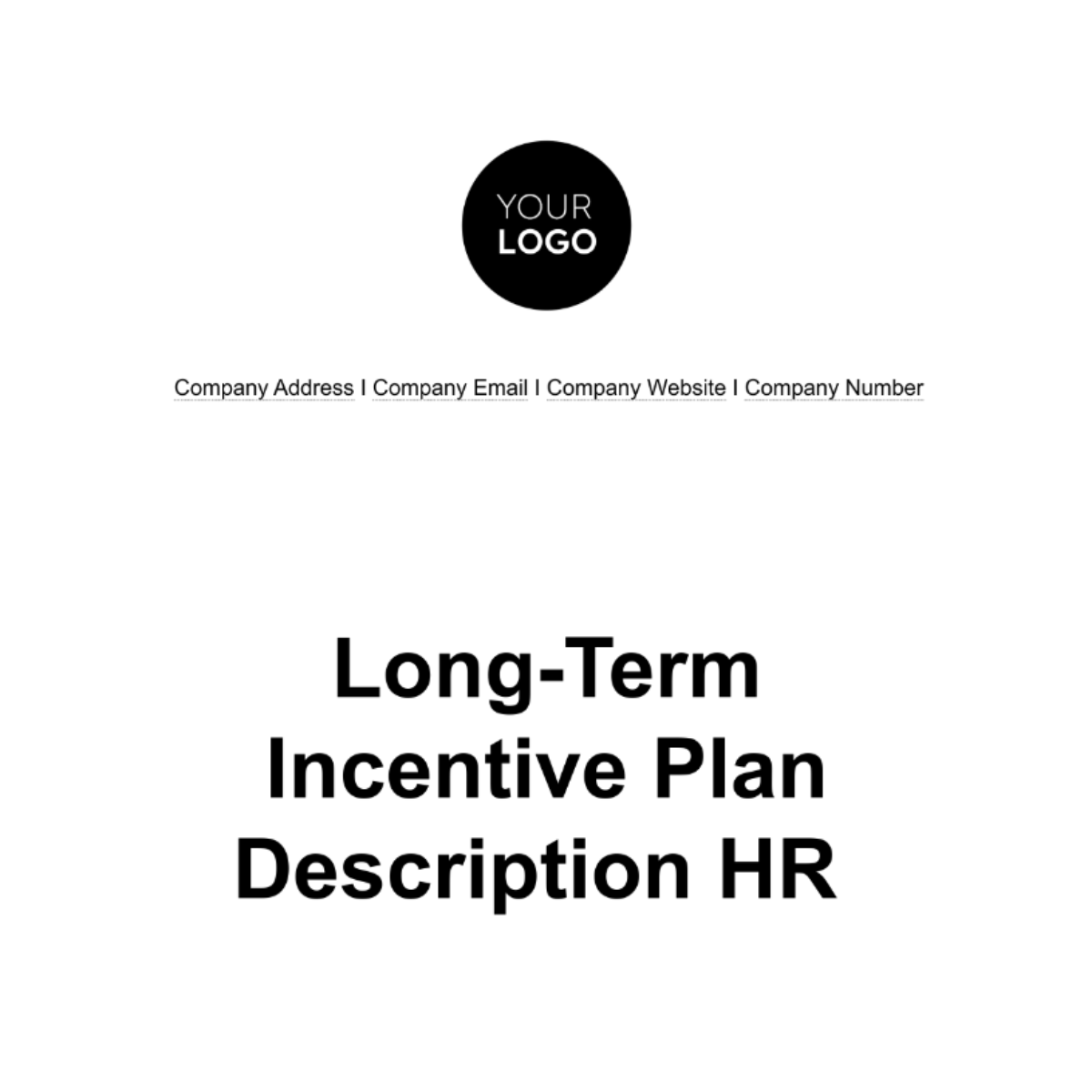 Long-Term Incentive Plan Description HR Template
