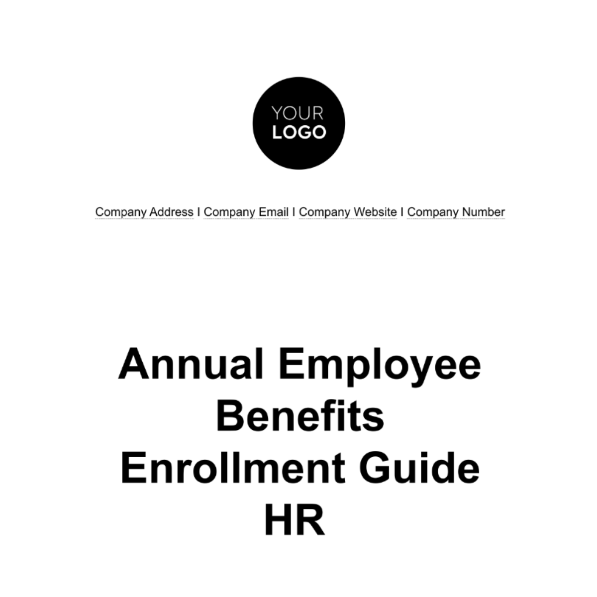 Annual Employee Benefits Enrollment Guide HR Template - Edit Online & Download