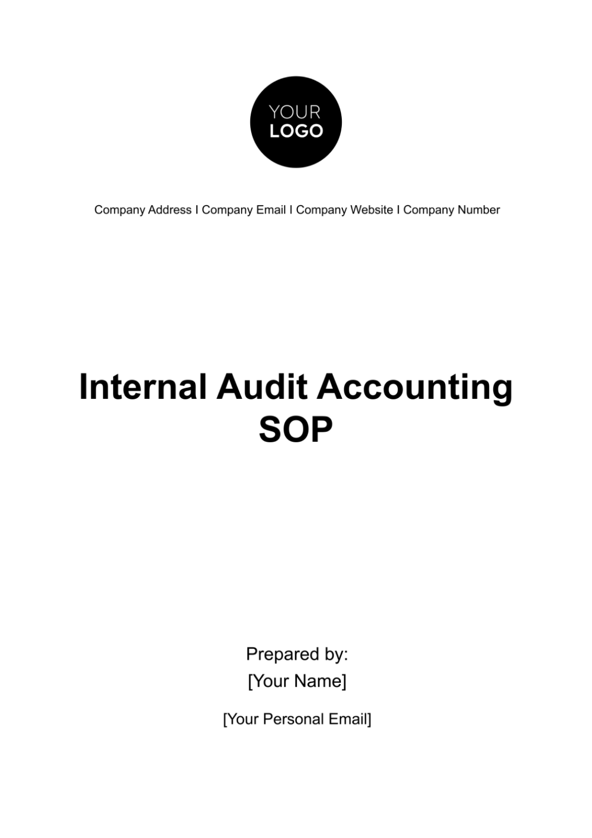 Internal Audit Accounting SOP Template