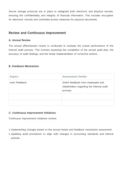 Free Internal Audit Accounting SOP Template to Edit Online