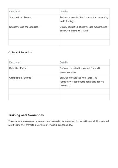 Free Internal Audit Accounting SOP Template to Edit Online