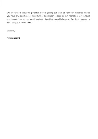 Free Appointment Letter for Job Offer Template to Edit Online