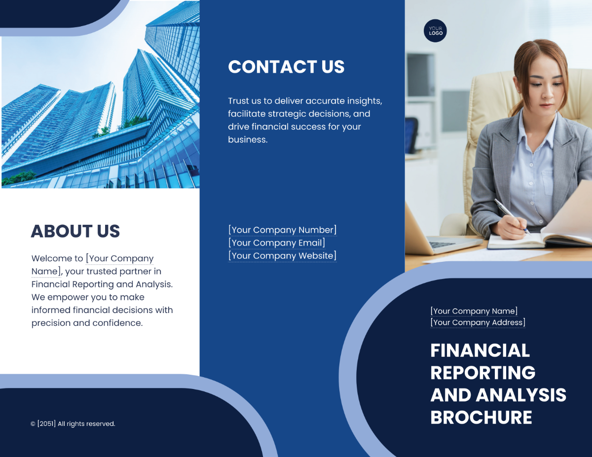 Financial Reporting and Analysis Brochure Template