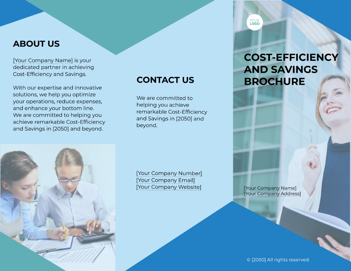 Cost-Efficiency and Savings Brochure Template